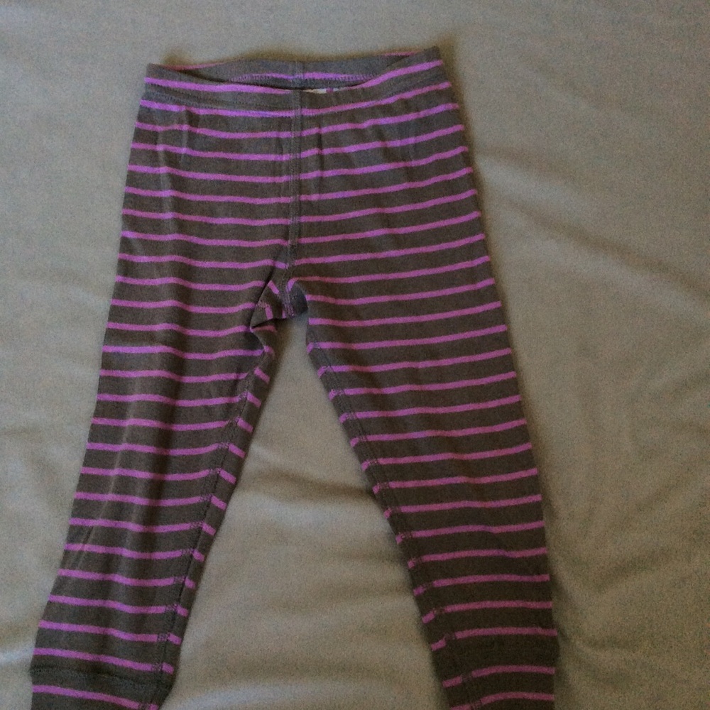 Hanna Andersson leggings (90), gray/lavendar.